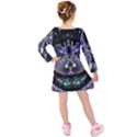 The High Priestess Card Kids  Long Sleeve Velvet Dress View2