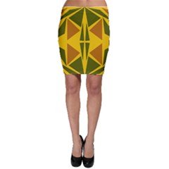 Folk Flowers Floral Art Print Flowers Abstract Art  Bodycon Skirt by Eskimos