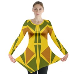  Abstract Geometric Design   Geometric Fantasy  Terrazzo  Long Sleeve Tunic  by Eskimos