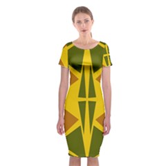  Abstract Geometric Design   Geometric Fantasy  Terrazzo  Classic Short Sleeve Midi Dress by Eskimos