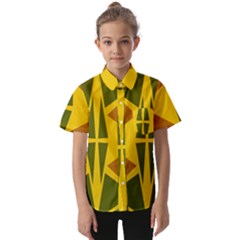  Abstract Geometric Design   Geometric Fantasy  Terrazzo  Kids  Short Sleeve Shirt by Eskimos