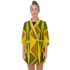  Abstract Geometric Design   Geometric Fantasy  Terrazzo  Half Sleeve Chiffon Kimono by Eskimos