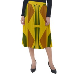  Abstract Geometric Design   Geometric Fantasy  Terrazzo  Classic Velour Midi Skirt  by Eskimos