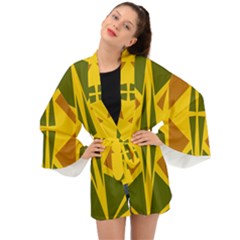  Abstract Geometric Design   Geometric Fantasy  Terrazzo  Long Sleeve Kimono by Eskimos