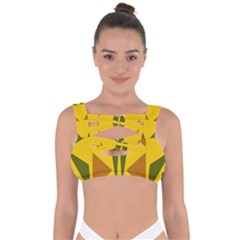  Abstract Geometric Design   Geometric Fantasy  Terrazzo  Bandaged Up Bikini Top by Eskimos