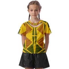  Abstract Geometric Design   Geometric Fantasy  Terrazzo  Kids  Front Cut Tee by Eskimos