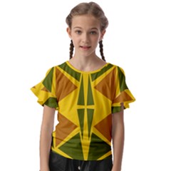  Abstract Geometric Design   Geometric Fantasy  Terrazzo  Kids  Cut Out Flutter Sleeves by Eskimos