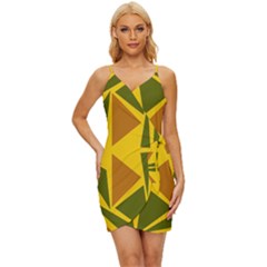  Abstract Geometric Design   Geometric Fantasy  Terrazzo  Wrap Tie Front Dress by Eskimos