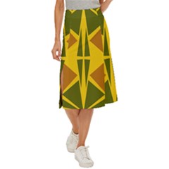  Abstract Geometric Design   Geometric Fantasy  Terrazzo  Midi Panel Skirt