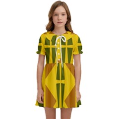  Abstract Geometric Design   Geometric Fantasy  Terrazzo  Kids  Sweet Collar Dress by Eskimos