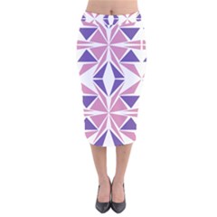 Abstract Pattern Geometric Backgrounds  Velvet Midi Pencil Skirt