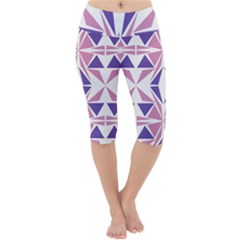 Abstract Pattern Geometric Backgrounds  Lightweight Velour Cropped Yoga Leggings by Eskimos