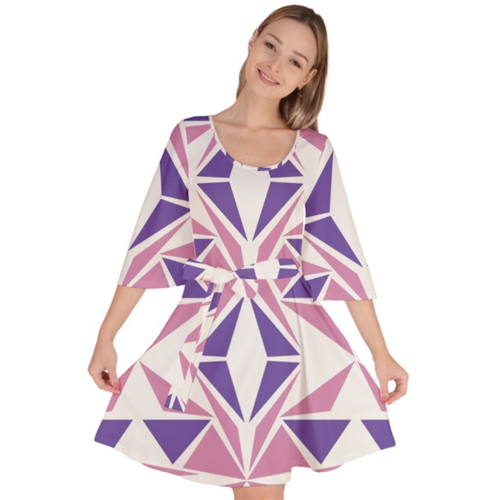 Abstract pattern geometric backgrounds  Velour Kimono Dress