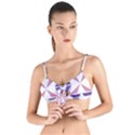 Abstract pattern geometric backgrounds  Tie Up Cut Bikini Top View1