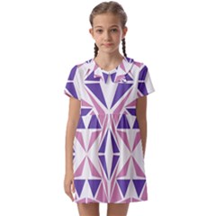 Abstract Pattern Geometric Backgrounds  Kids  Asymmetric Collar Dress by Eskimos