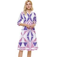 Abstract Pattern Geometric Backgrounds  Classy Knee Length Dress by Eskimos