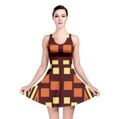 Abstract Pattern Geometric Backgrounds  Reversible Skater Dress by Eskimos