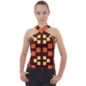 Abstract pattern geometric backgrounds  Cross Neck Velour Top View1