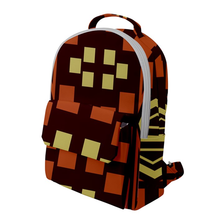 Abstract pattern geometric backgrounds  Flap Pocket Backpack (Large)