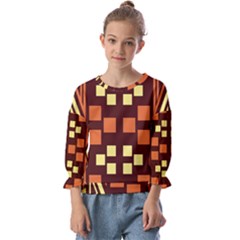 Abstract Pattern Geometric Backgrounds  Kids  Cuff Sleeve Top