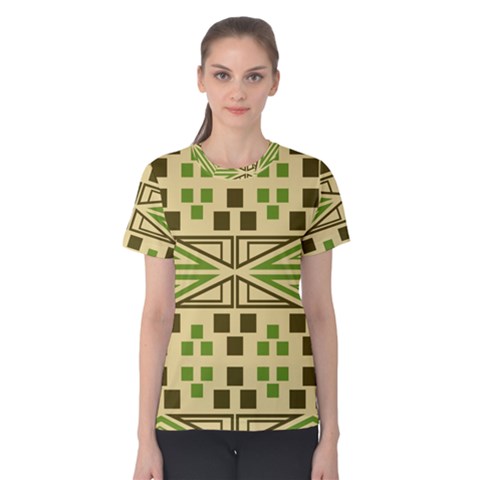 Abstract Pattern Geometric Backgrounds  Women s Cotton Tee by Eskimos