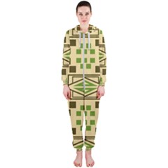 Abstract Pattern Geometric Backgrounds  Hooded Jumpsuit (ladies)