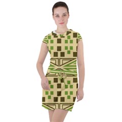 Abstract Pattern Geometric Backgrounds  Drawstring Hooded Dress by Eskimos