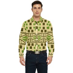 Abstract Pattern Geometric Backgrounds  Men s Long Sleeve  Shirt by Eskimos