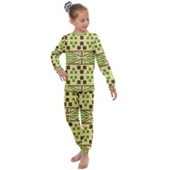 Abstract Pattern Geometric Backgrounds  Kids  Long Sleeve Set  by Eskimos