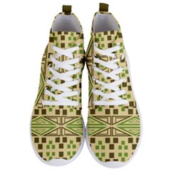 Abstract Pattern Geometric Backgrounds  Men s Lightweight High Top Sneakers by Eskimos