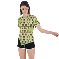 Abstract Pattern Geometric Backgrounds  Asymmetrical Short Sleeve Sports Tee by Eskimos