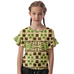 Abstract Pattern Geometric Backgrounds  Kids  Cut Out Flutter Sleeves by Eskimos