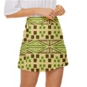 Abstract pattern geometric backgrounds  Mini Front Wrap Skirt View3