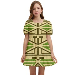 Abstract Pattern Geometric Backgrounds  Kids  Short Sleeve Dolly Dress by Eskimos