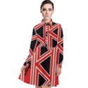 Abstract pattern geometric backgrounds  Long Sleeve Chiffon Shirt Dress View1