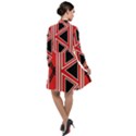 Abstract pattern geometric backgrounds  Long Sleeve Chiffon Shirt Dress View2