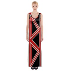 Abstract Pattern Geometric Backgrounds  Thigh Split Maxi Dress by Eskimos