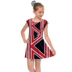 Abstract Pattern Geometric Backgrounds  Kids  Cap Sleeve Dress by Eskimos