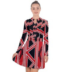 Abstract Pattern Geometric Backgrounds  Long Sleeve Panel Dress by Eskimos