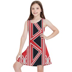 Abstract Pattern Geometric Backgrounds  Kids  Lightweight Sleeveless Dress by Eskimos