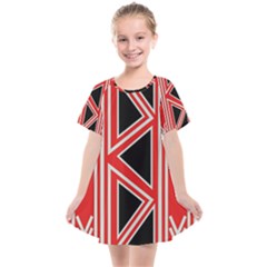 Abstract Pattern Geometric Backgrounds  Kids  Smock Dress by Eskimos