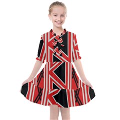 Abstract Pattern Geometric Backgrounds  Kids  All Frills Chiffon Dress