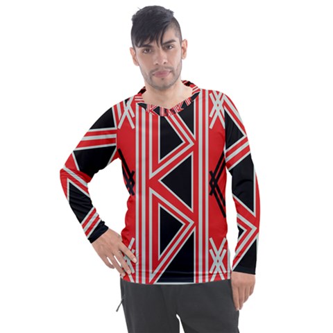 Abstract Pattern Geometric Backgrounds  Men s Pique Long Sleeve Tee by Eskimos