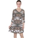 Abstract pattern geometric backgrounds  Quarter Sleeve Ruffle Waist Dress View1