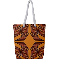 Abstract Pattern Geometric Backgrounds  Full Print Rope Handle Tote (small) by Eskimos