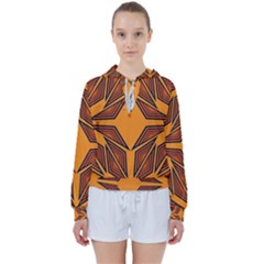 Abstract Pattern Geometric Backgrounds  Women s Tie Up Sweat by Eskimos