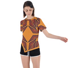 Abstract Pattern Geometric Backgrounds  Asymmetrical Short Sleeve Sports Tee by Eskimos