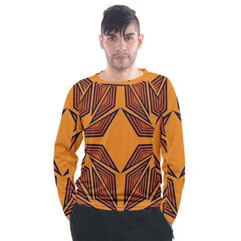 Abstract Pattern Geometric Backgrounds  Men s Long Sleeve Raglan Tee by Eskimos