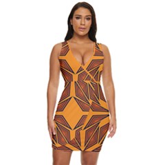 Abstract Pattern Geometric Backgrounds  Draped Bodycon Dress