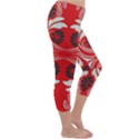 Folk flowers print Floral pattern Ethnic art Capri Winter Leggings  View3